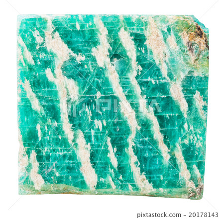 specimen of amazonite mineral stone isolated 20178143