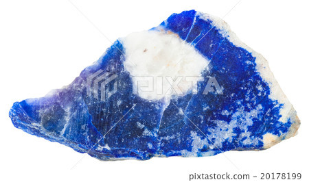 deep blue lazurite mineral stone isolated 20178199