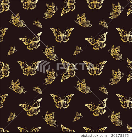 Seamless background with butterflyes 20178375