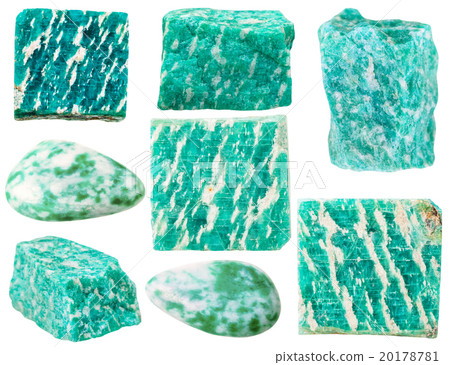 various green amazonite mineral gem stones 20178781