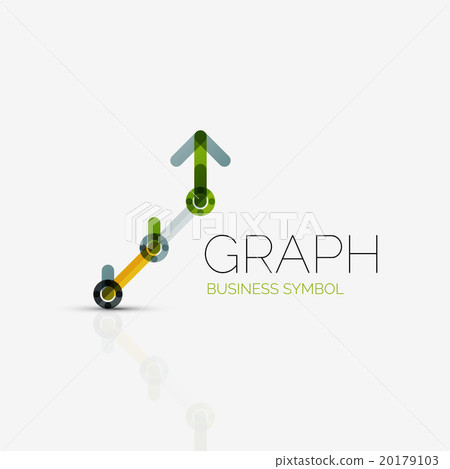 Abstract logo idea, linear chart or graph 20179103