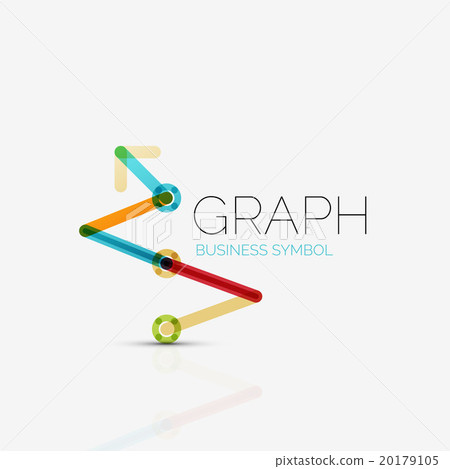 Abstract logo idea, linear chart or graph 20179105