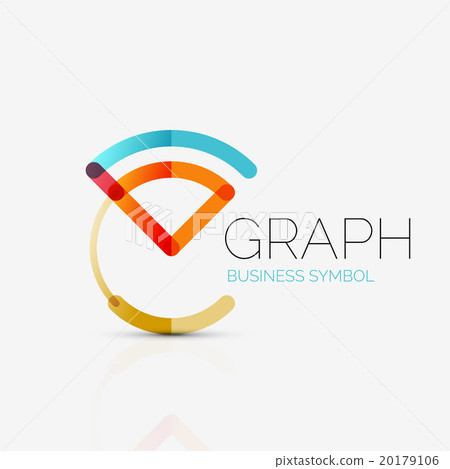 Abstract logo idea, linear chart or graph 20179106
