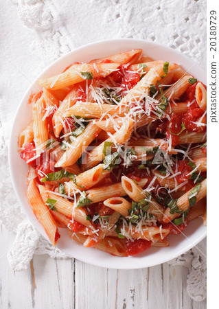 Arrabiata pasta penne with Parmesan cheese 20180729
