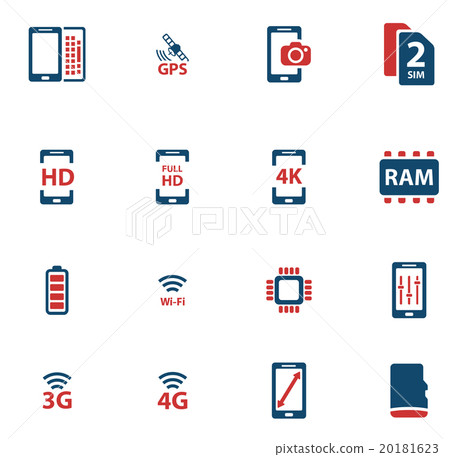 Smarthone specs simply icons 20181623