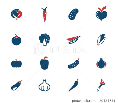 Vegetables simply icons 20181714