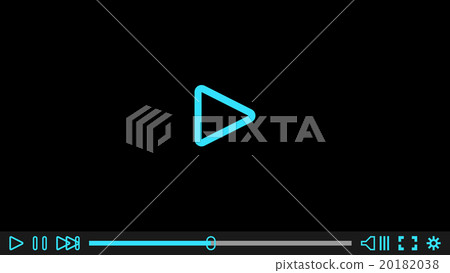 Video player for web, vector illustration, eps10. 20182038
