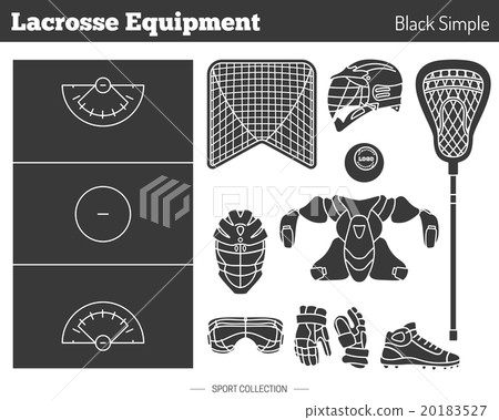 Vector lacrosse game design elements 20183527
