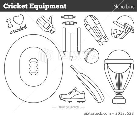 Vector cricket game design elements Vector cricket game design elements 20183528
