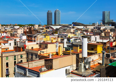 view to skyscrapers of the historic district of Born. Barcelona view to skyscrapers of the historic district of Born. Barcelona 20184513