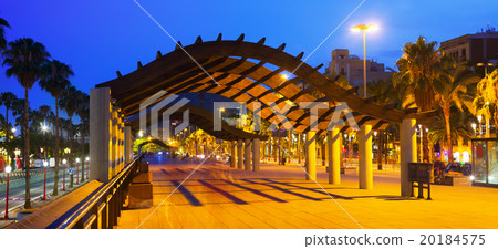 Barcelona embankment in evening 20184575