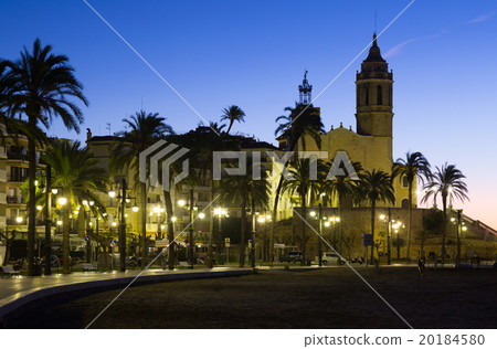 Early morning view of church. Sitges 20184580