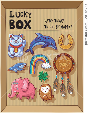 Lucky amulets and happy symbols collection in a Lucky amulets and happy symbols collection in a 20184783
