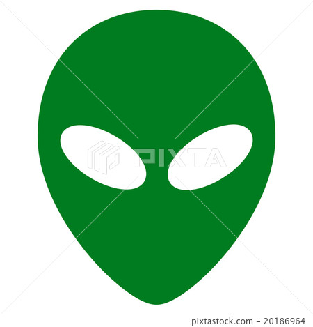 Alien Head Flat Icon 20186964