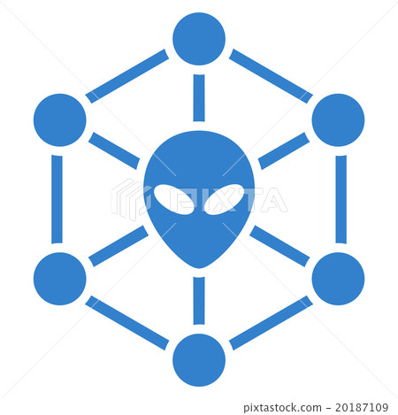 Alien Network Flat Icon Alien Network Flat Icon 20187109