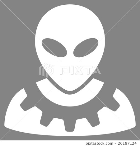 Alien Engineer Flat Icon 20187124