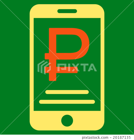 Rouble Mobile Payment Flat Icon Rouble Mobile Payment Flat Icon 20187135
