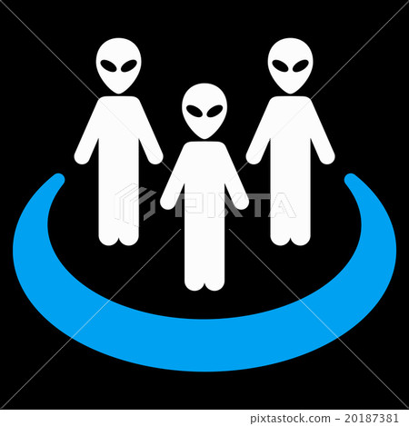 Alien Community Flat Icon Alien Community Flat Icon 20187381