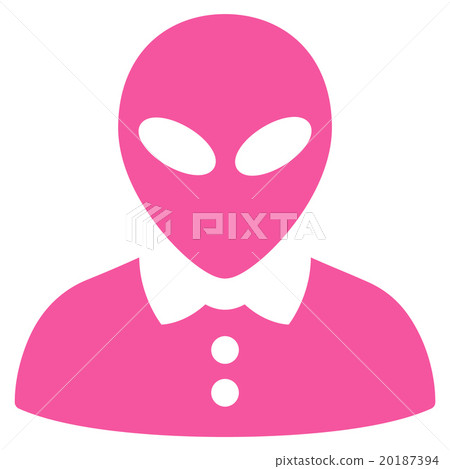Alien Female Flat Icon Alien Female Flat Icon 20187394