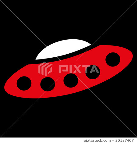 Visitors Spaceship Flat Icon Visitors Spaceship Flat Icon 20187407