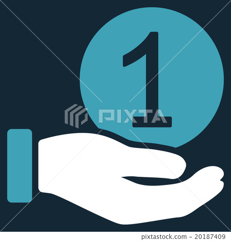 One Coin Payment Flat Icon 20187409