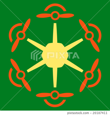 Flying Hexacopter Icon 20187411