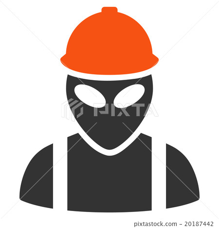 Alien Builder Flat Icon 20187442