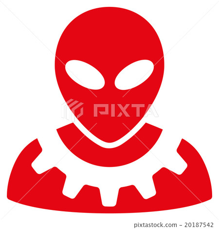 Alien Engineer Flat Icon 20187542