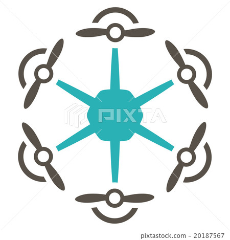 Flying Hexacopter Icon Flying Hexacopter Icon 20187567