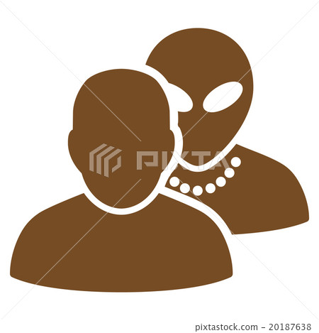 Human Alien Contacts Flat Icon Human Alien Contacts Flat Icon 20187638