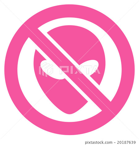 Forbidden Alien Flat Icon Forbidden Alien Flat Icon 20187639