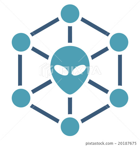 Alien Network Flat Icon Alien Network Flat Icon 20187675