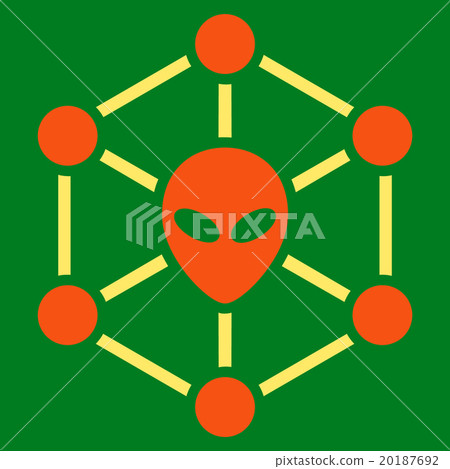 Alien Network Flat Icon Alien Network Flat Icon 20187692