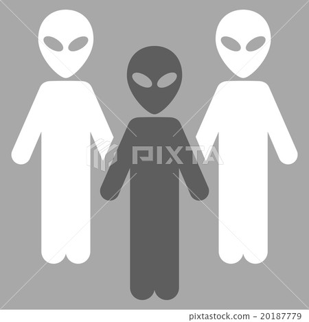 Alien Group Flat Icon 20187779