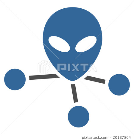 Alien Connections Flat Icon Alien Connections Flat Icon 20187804