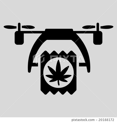 Cannabis Drone Delivery Icon 20188172
