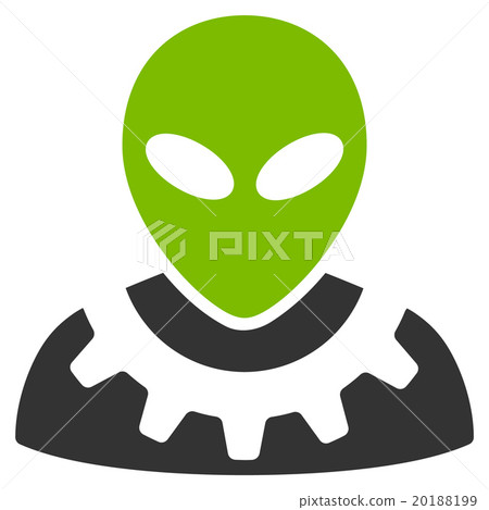 Alien Engineer Flat Icon Alien Engineer Flat Icon 20188199