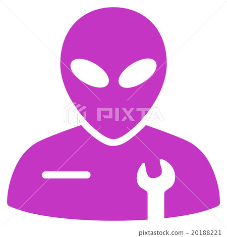 Alien Mechanic Flat Icon 20188221
