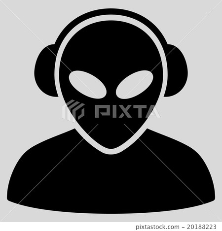 Alien Operator Flat Icon - Stock Illustration [20188223] - PIXTA