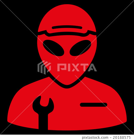 Alien Serviceman Flat Icon Alien Serviceman Flat Icon 20188575