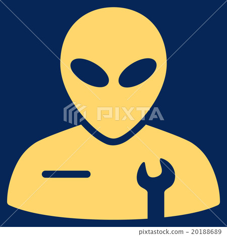 Alien Mechanic Flat Icon 20188689