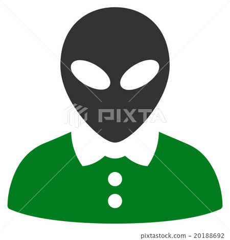 Alien Female Flat Icon 20188692