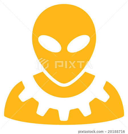 Alien Engineer Flat Icon 20188716