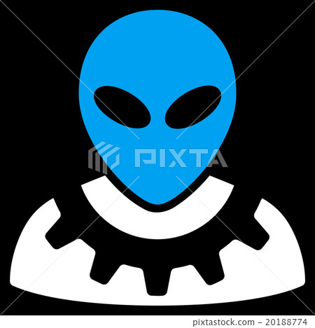 Alien Engineer Flat Icon Alien Engineer Flat Icon 20188774