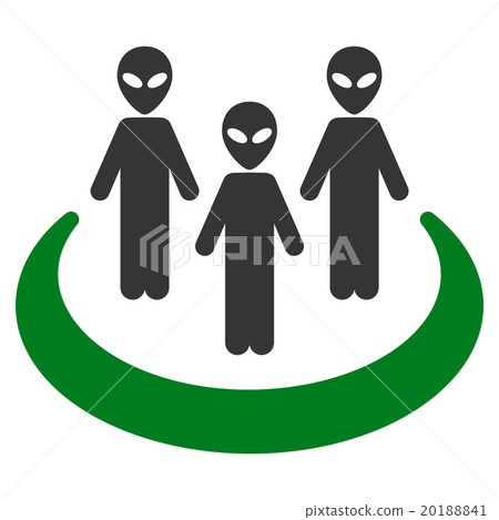 Alien Community Flat Icon Alien Community Flat Icon 20188841