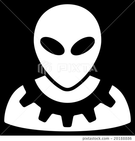 Alien Engineer Flat Icon 20188886