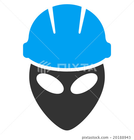 Alien Worker Flat Icon 20188943