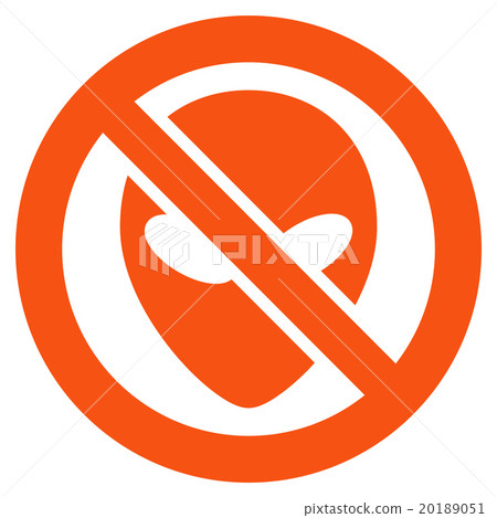 Forbidden Alien Flat Icon 20189051