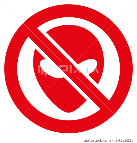 Forbidden Alien Flat Icon Forbidden Alien Flat Icon 20189225