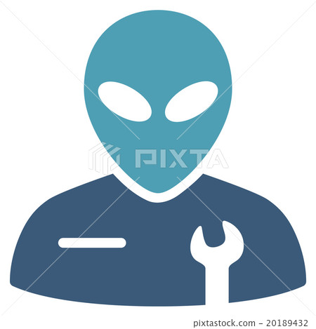 Alien Mechanic Flat Icon - Stock Illustration [20189432] - PIXTA